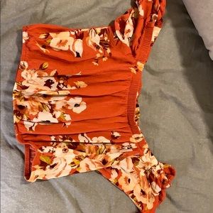 Off the shoulder crop top